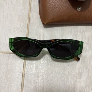 New green and tortoise sunglasses